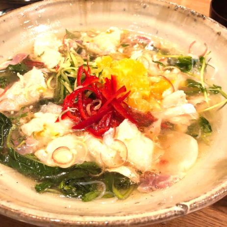 おさしみスープ　ichiko-takehana-cuisine-soup-with-sashimi